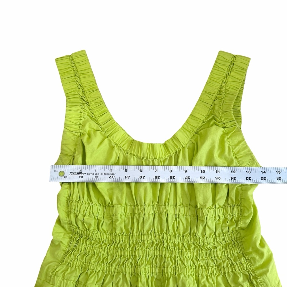 Proenza Schouler White Label Poplin Gathered Tank Top Green Apple - EUC, Size 6 - Picture 13 of 16